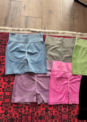 Kadın Elastik Mini Spor Taytlar - Renkli - Görsel 2