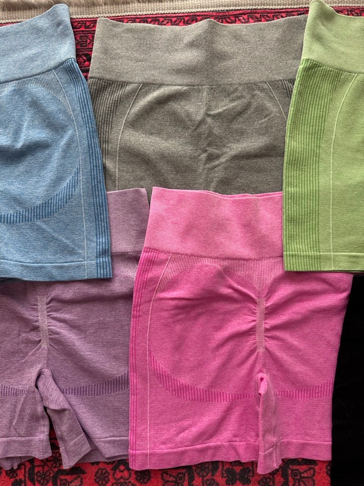 Kadın Elastik Mini Spor Taytlar - Renkli - Görsel 4