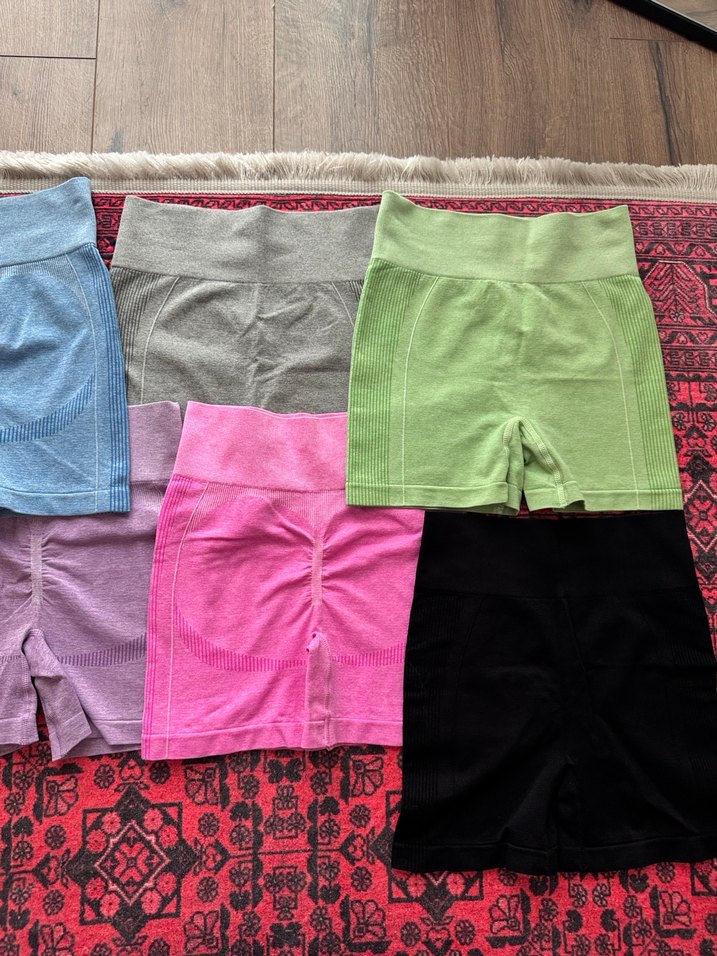 Kadın Elastik Mini Spor Taytlar - Renkli - Görsel 3