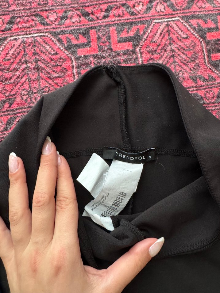 Kadın Lacivert Yüksek Bel Mini Şort - Görsel 3