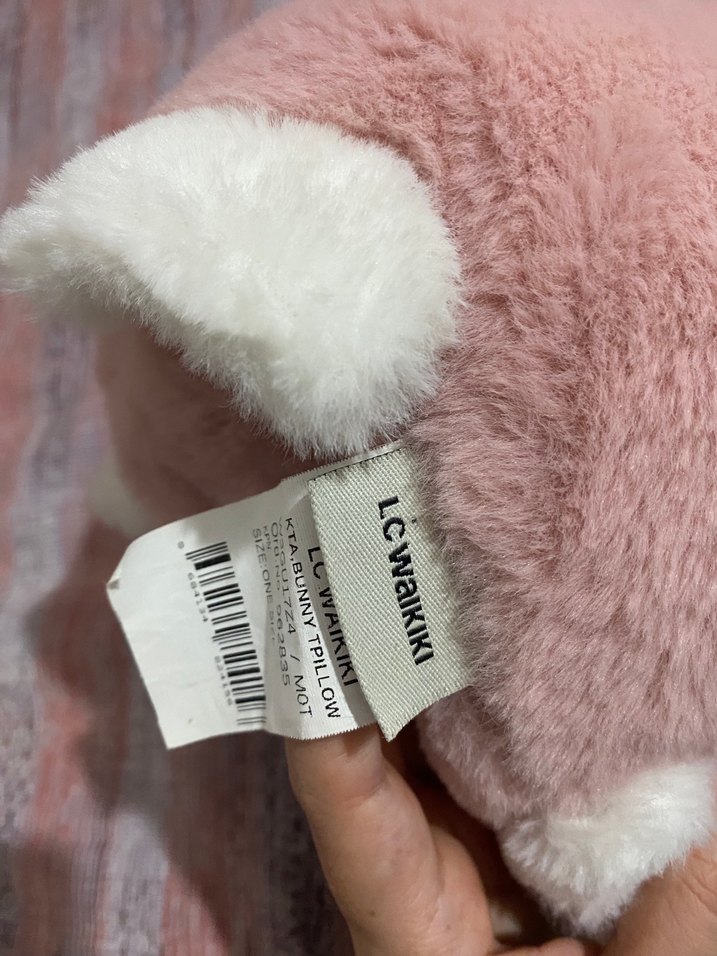 Pembe Peluş Tavşan Oyuncak - Görsel 5