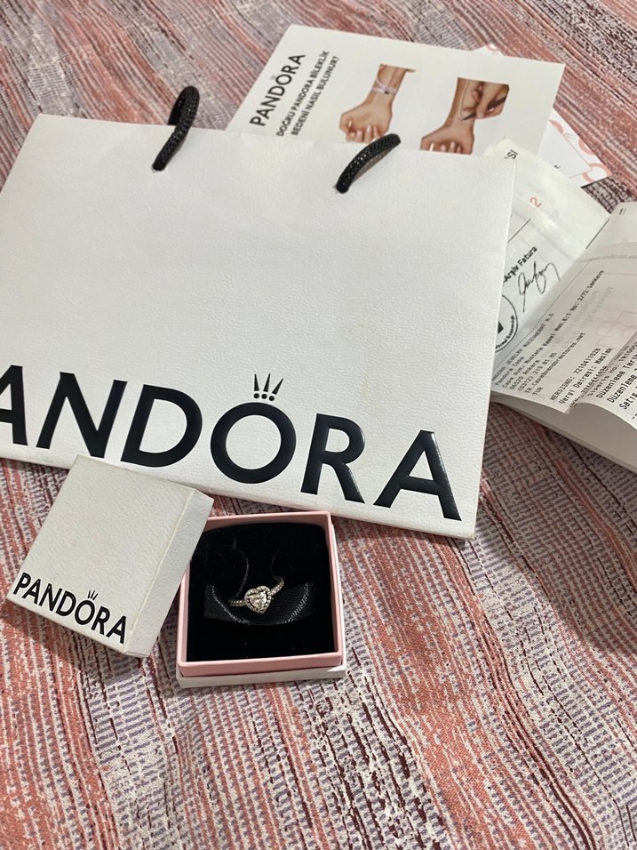 pandora kalpli yüzük gümüş 48 beden - Görsel 2