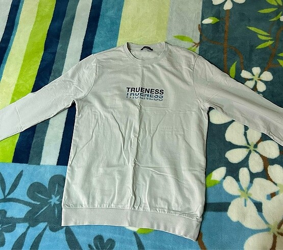 erkek beyaz sweatshirt