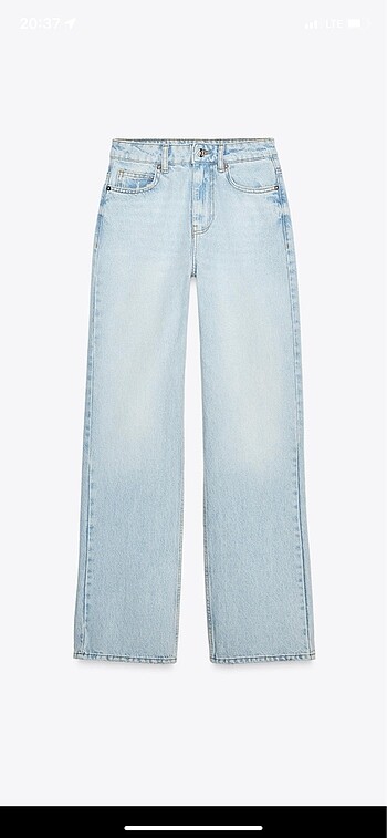 zara straight yüksek bel uzun paça jean