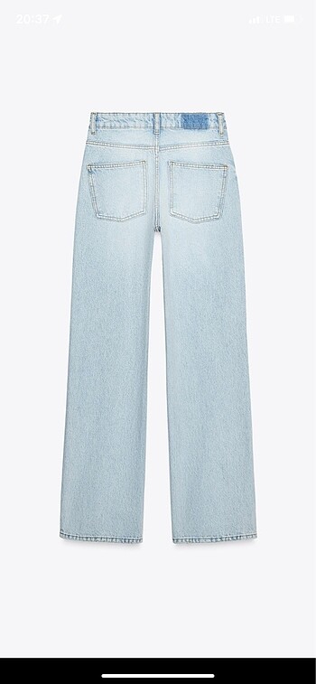 Zara zara straight yüksek bel uzun paça jean