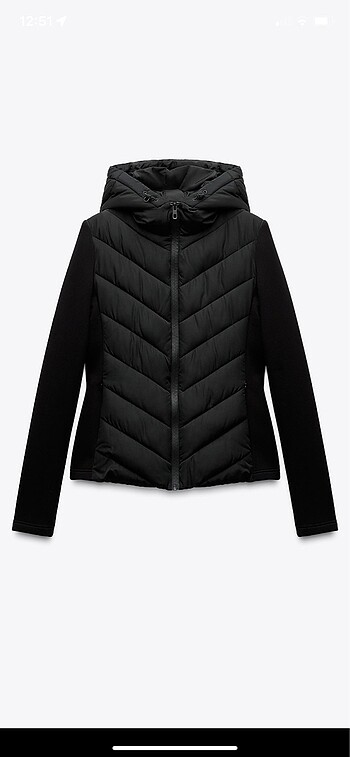 zara kontrast şişme mont