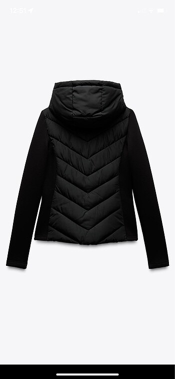 Zara zara kontrast şişme mont