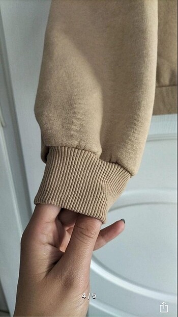 m Beden camel Renk Baskılı Sweatshirt