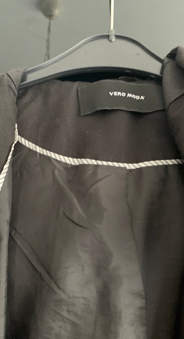 Düğmeli Siyah Midi Kadın Ceket - Görsel 2