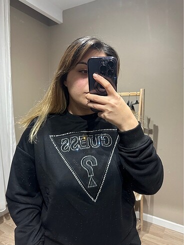 Taşlı Guess Sweat