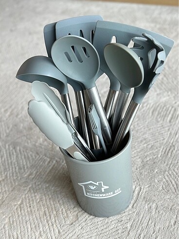 Mutfak silikon seti spatula ka?ık 10lu