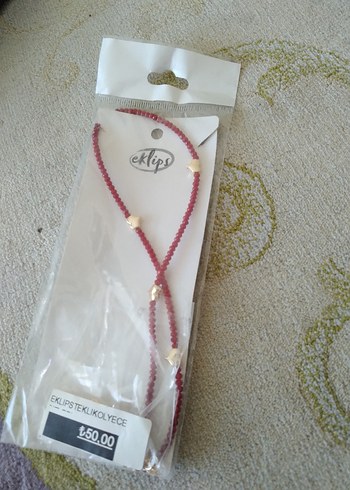 Kırmızı Boncuklu Mini Bohem Kolye - Görsel 3