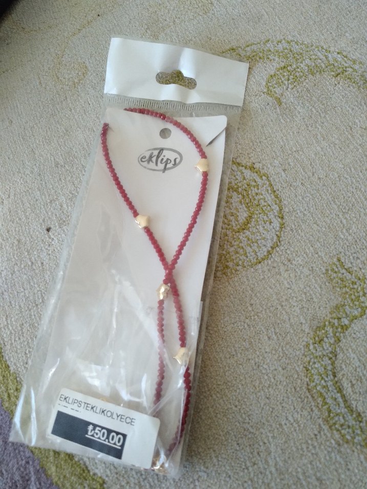 Kırmızı Boncuklu Mini Bohem Kolye - Görsel 3