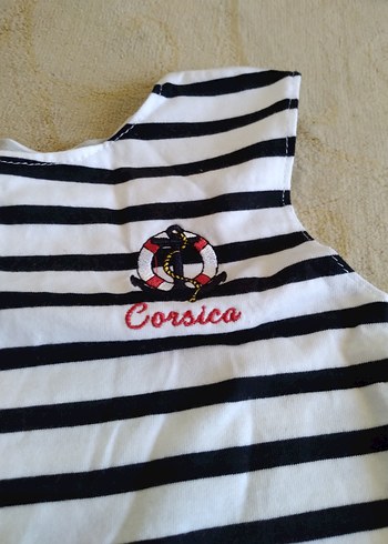 Çizgili Beyaz Gri Çocuk Atlet - Görsel 2