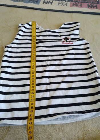 Çizgili Beyaz Gri Çocuk Atlet - Görsel 4