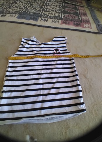 Çizgili Beyaz Gri Çocuk Atlet - Görsel 3