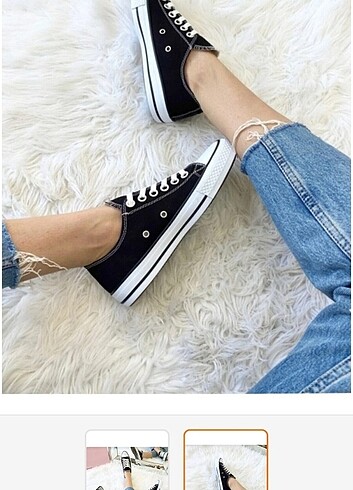 Siyah Converse Kısa Spor Ayakkabı Sneakar Star