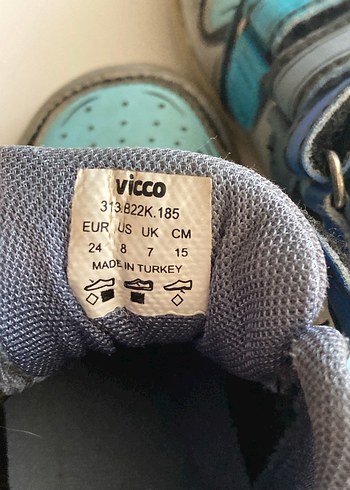 24 Beden Mavi Işıklı Vicco Erkek Çocuk Spor Ayakkabısı