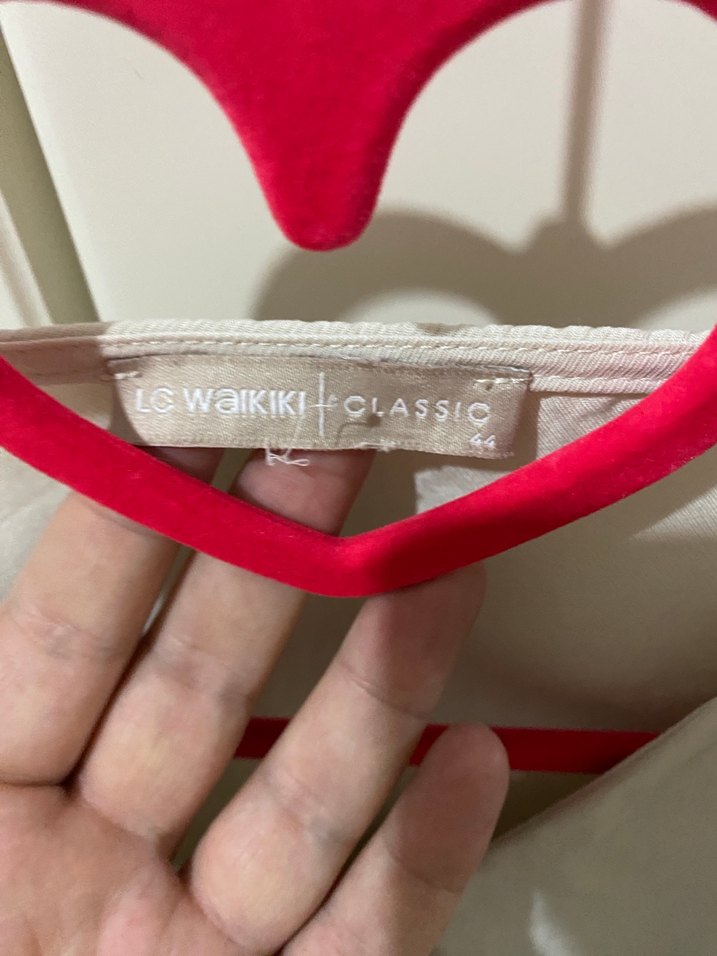 V Yaka keten elbise - Görsel 3