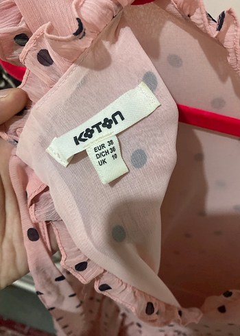 Puantiyeli Şifon elbise - Görsel 3