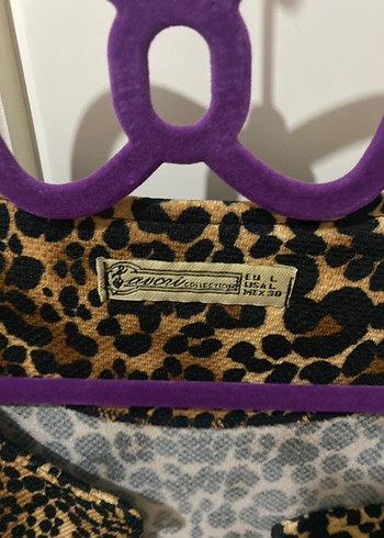 Leopar Desenli, Kürklü Midi Kadın Kaban - Görsel 3