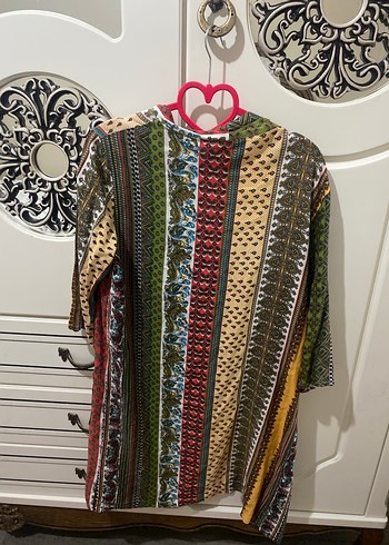 Bohem Uzun Desenli Kadın Kimono - Görsel 3