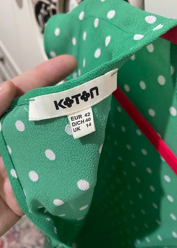 Yeşil Puantiyeli Salaş elbise - Görsel 2