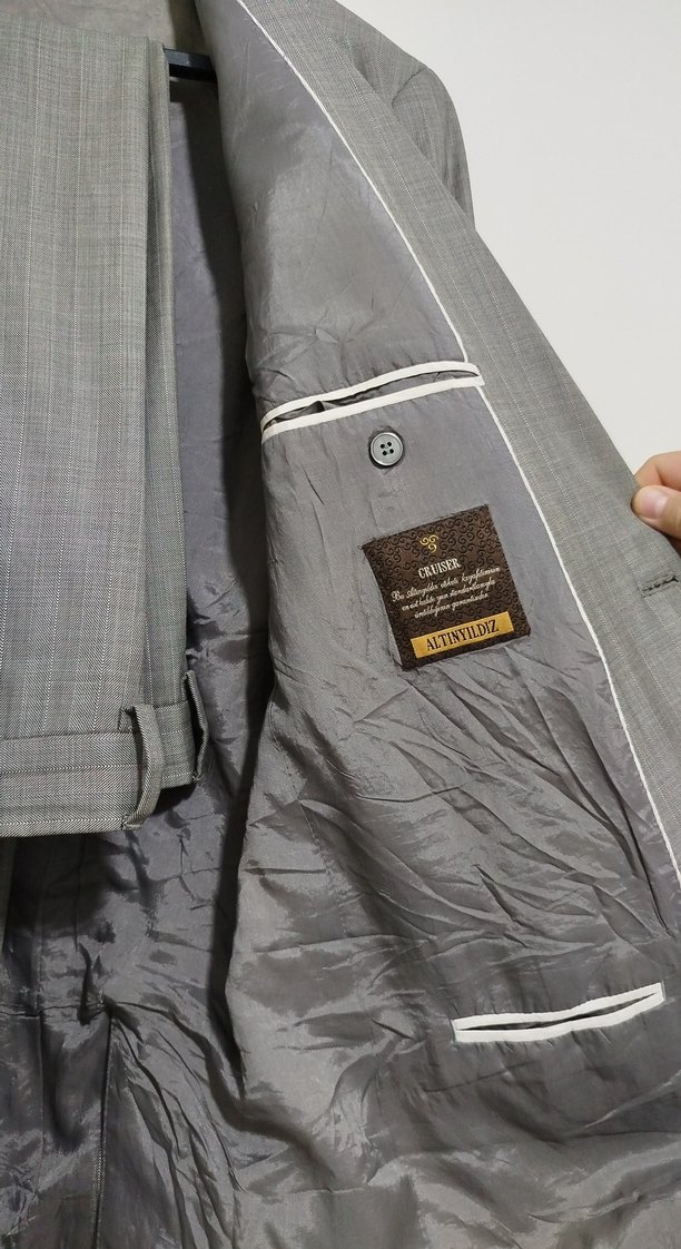 Altınyıldız Gri Düğmeli Erkek Takım Elbise - Görsel 2