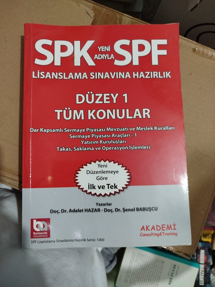 SPK Lisanslama Sınavı Hazırlık Kitabı Düzey 1 - Görsel 2
