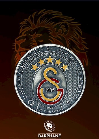 Diğer Gs 25. Yıl 5 yıldız deri kaplı kutulu gümüş oksit darphane urunu