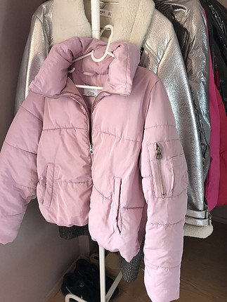 s Beden pembe Renk Bershka mont 