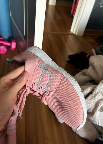 37 Beden pembe Renk Pembe Bağcıklı Kadın Spor Ayakkabı