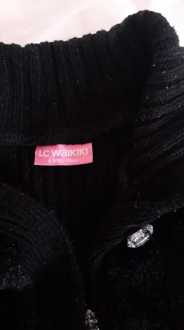 Kız Çocuk Siyah Kürklü Bolero 4 5 yasa uygun - Görsel 2