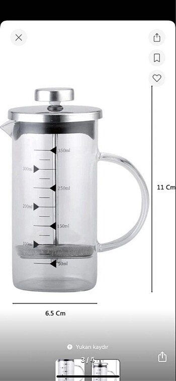 Paçi marka sıfır ambalajlı french press