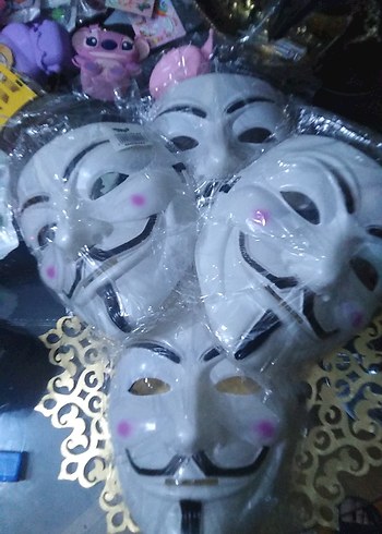 Beyaz Guy Fawkes Maskesi - Görsel 2