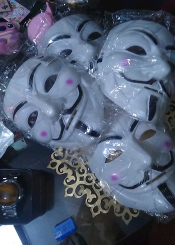 Beyaz Guy Fawkes Maskesi - Görsel 3