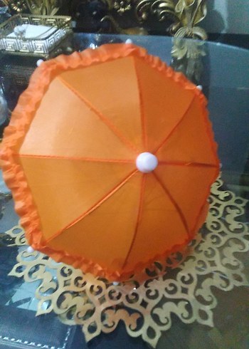 Turuncu Fırfırlı Şemsiye - Görsel 3