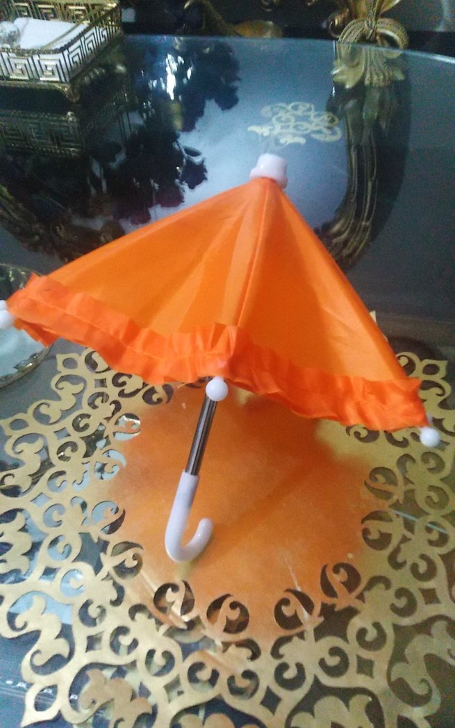 Turuncu Fırfırlı Şemsiye - Görsel 4