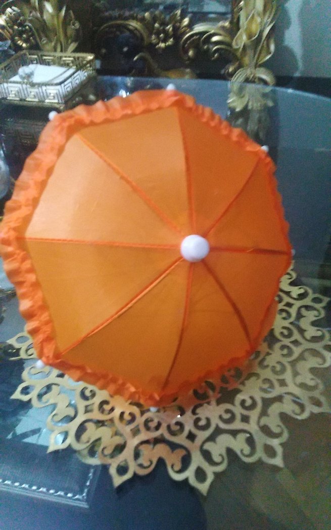 Turuncu Fırfırlı Şemsiye - Görsel 3