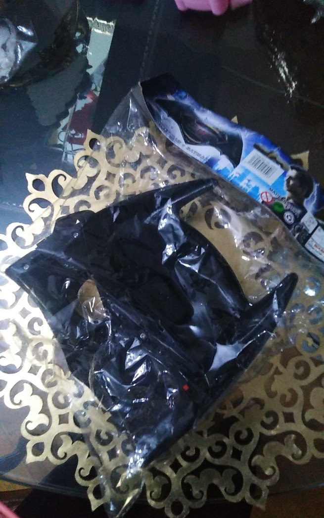 Erkekler için Siyah batman Yüz Maskesi - Görsel 3