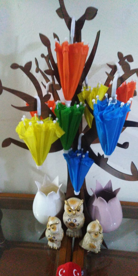 Renkli Püsküllü Bohem Kadın Şemsiye - Görsel 3