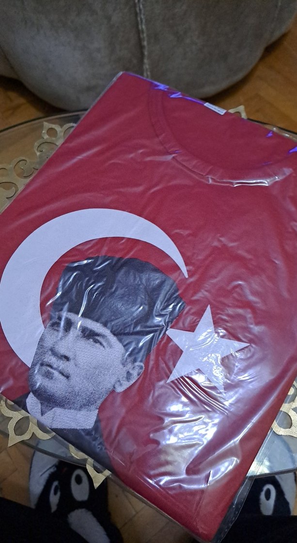 Atatürk Bayrak baskılı tişört - Görsel 2