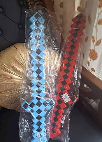 Çift Renkli Kareli kaliteli ışıklı kılıç - Görsel 2