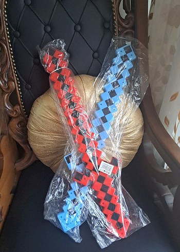 Çift Renkli Kareli kaliteli ışıklı kılıç - Görsel 3