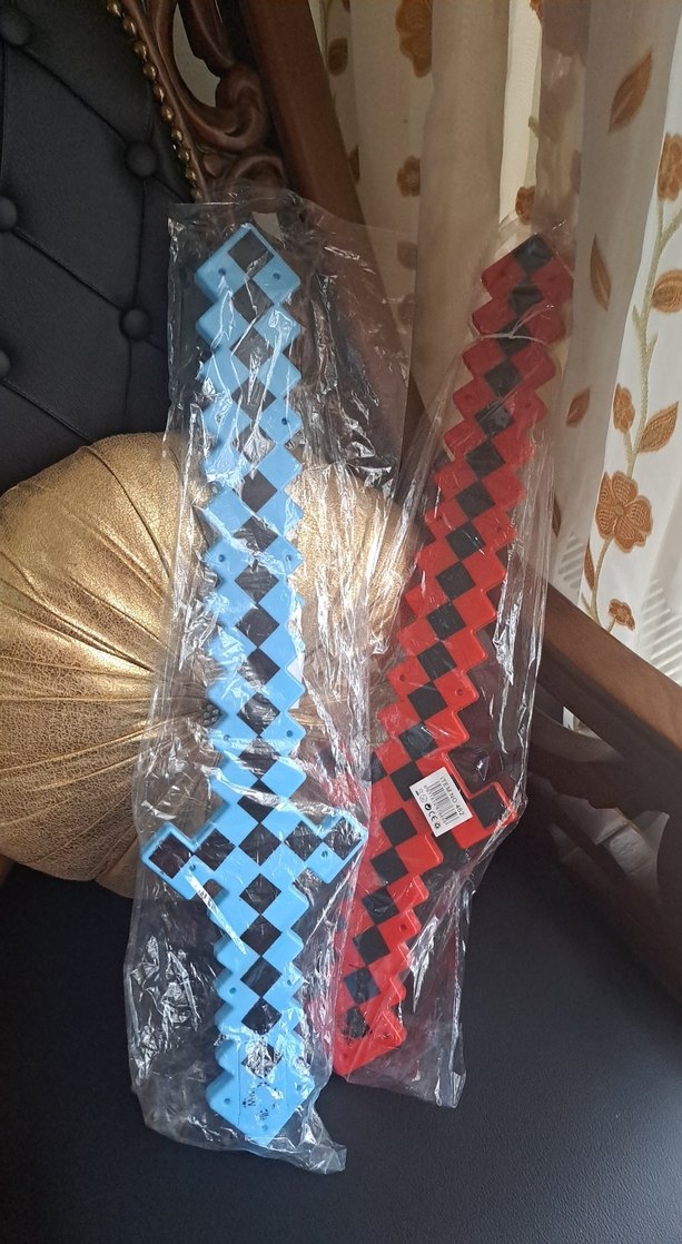 Çift Renkli Kareli kaliteli ışıklı kılıç - Görsel 2