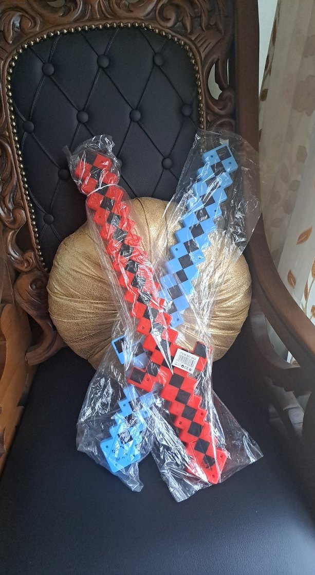 Çift Renkli Kareli kaliteli ışıklı kılıç - Görsel 3