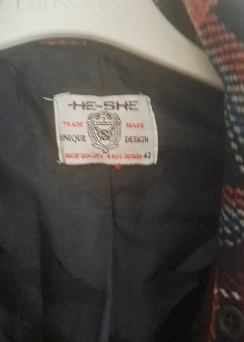 Düğmeli Ekose Desenli Gri Midi Yün Ceket Kaban - Görsel 3