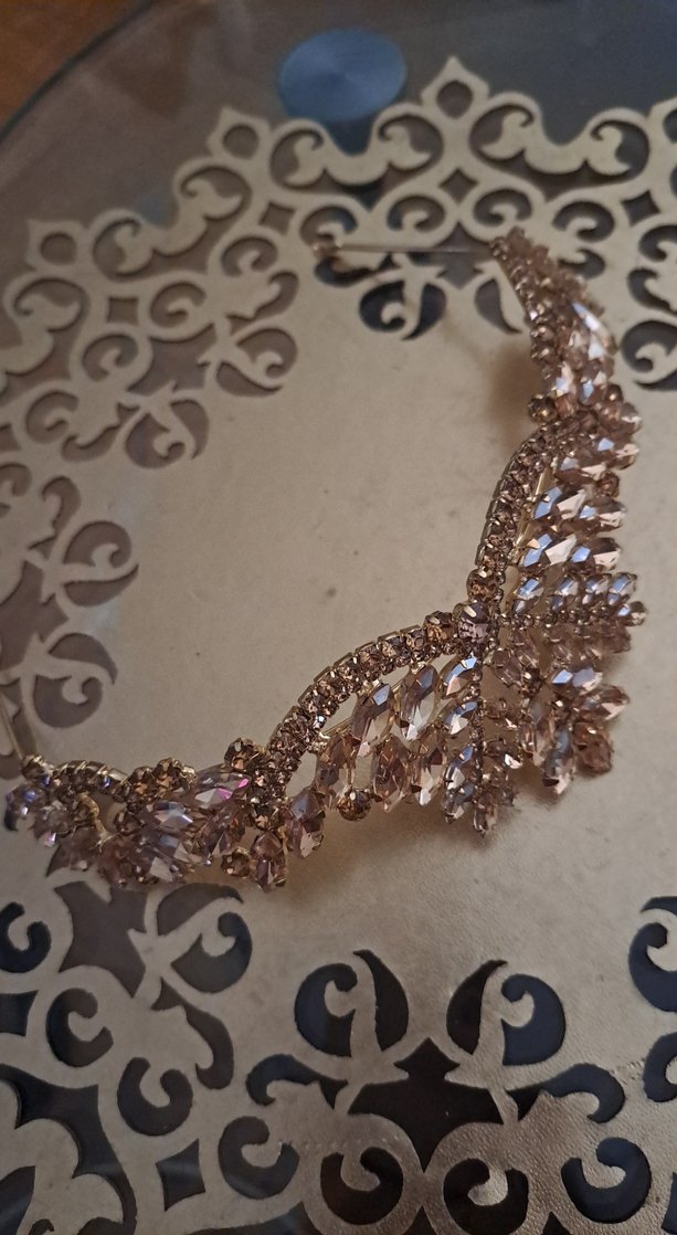 Parlak Payetli Gelin Tacı Saç Aksesuarı - Görsel 2