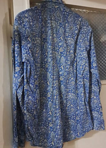 Mavi Desenli Bohem Erkek Gömlek - Görsel 6