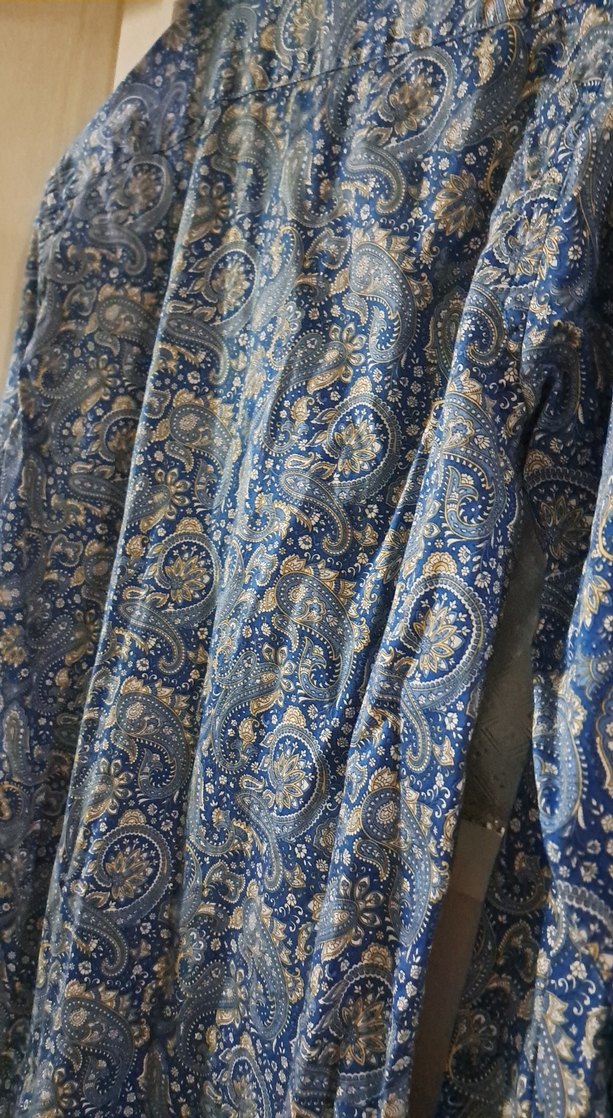 Mavi Desenli Bohem Erkek Gömlek - Görsel 5